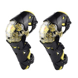 Max Pair Motorcycle Motocross Body Protective Gear Knee Shin Guard Pad Yellow
