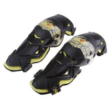 Max Pair Motorcycle Motocross Body Protective Gear Knee Shin Guard Pad Yellow