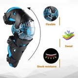 Max Pair Motorcycle Motocross Body Protective Gear Knee Shin Guard Pad Yellow
