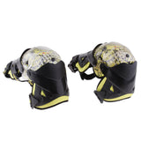 Max Pair Motorcycle Motocross Body Protective Gear Knee Shin Guard Pad Yellow