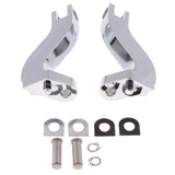 Maxbell Chrome Passenger Rear Foot Peg Pedal Mount Bracket Kit for Harley Touring 93-16