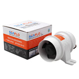 Maxbell SEAFLO 3'' Boat In Line Bilge Blower Fan 24V Marine Cabin Engine Ventilation