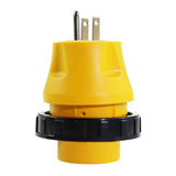 Maxbell RV Electrical Locking Adapter 15A Male to 30A Female Locking Plug Connector