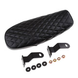 Maxbell Black Motorcycle Cafe Racer Seat Flat Saddle for Vintage Street Bike