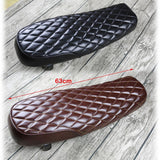 Maxbell Black Motorcycle Cafe Racer Seat Flat Saddle for Vintage Street Bike