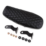 Maxbell Black Motorcycle Cafe Racer Seat Flat Saddle for Vintage Street Bike