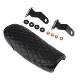 Maxbell Black Motorcycle Cafe Racer Seat Flat Saddle for Vintage Street Bike