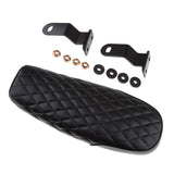 Maxbell Black Motorcycle Cafe Racer Seat Flat Saddle for Vintage Street Bike
