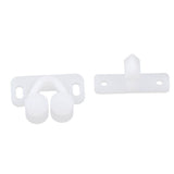 Max White ABS Double Ball Cabinet Cupboard Display Door Roller Latch Catch