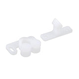Max White ABS Double Ball Cabinet Cupboard Display Door Roller Latch Catch