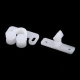 Max White ABS Double Ball Cabinet Cupboard Display Door Roller Latch Catch