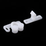 Max White ABS Double Ball Cabinet Cupboard Display Door Roller Latch Catch