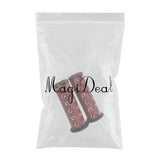 Max 22mm 7/8" Leather Motorcycle Hand Grip Throttle Covers Wraps Red