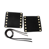 Max 22mm 7/8" Leather Motorcycle Hand Grip Throttle Covers Wraps Black