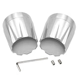Max 2pcs Front Wheel Axle Nut Cap Cover for Harley Softail XL883 XL1200 Silver