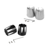 Max 2pcs Front Wheel Axle Nut Cap Cover for Harley Softail XL883 XL1200 Silver