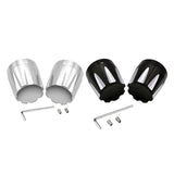 Max 2pcs Front Wheel Axle Nut Cap Cover for Harley Softail XL883 XL1200 Silver