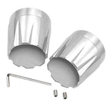 Max 2pcs Front Wheel Axle Nut Cap Cover for Harley Softail XL883 XL1200 Silver