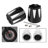 Max 2pcs Front Wheel Axle Nut Cap Cover for Harley Softail XL883 XL1200 Silver