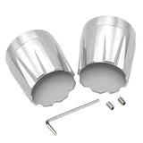 Max 2pcs Front Wheel Axle Nut Cap Cover for Harley Softail XL883 XL1200 Silver