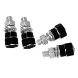 Max 4pcs Aluminium Motorcycle License Plate Frame Fasteners/Bolts/Screws Black