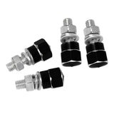 Max 4pcs Aluminium Motorcycle License Plate Frame Fasteners/Bolts/Screws Black