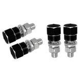 Max 4pcs Aluminium Motorcycle License Plate Frame Fasteners/Bolts/Screws Black