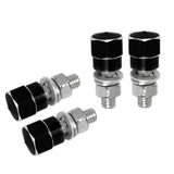 Max 4pcs Aluminium Motorcycle License Plate Frame Fasteners/Bolts/Screws Black
