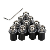 Max 10 Pieces Universal Windscreen Windshield Bolts Screw Kit M5 5mm Bolt Silver