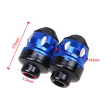 Max CNC Motorbike Front Fork Cup Frame Slider Crash Guard Protector Blue