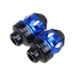 Max CNC Motorbike Front Fork Cup Frame Slider Crash Guard Protector Blue
