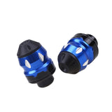 Max CNC Motorbike Front Fork Cup Frame Slider Crash Guard Protector Blue