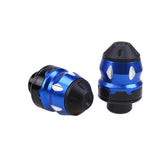 Max CNC Motorbike Front Fork Cup Frame Slider Crash Guard Protector Blue