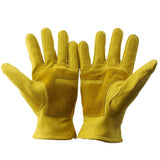 Max Mens Motorcycle Cowhide Leather Yellow Racing Motorbike Biker Gloves XL