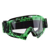 Max Motorcycle ATV Dirt Bike Racing Goggles Glasses Anti-UV Dust Green-White