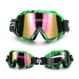 Max Motorcycle ATV Dirt Bike Racing Goggles Glasses Anti-UV Dust Green-White