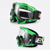 Max Motorcycle ATV Dirt Bike Racing Goggles Glasses Anti-UV Dust Green-White