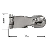 Max 316 Stainless Steel Anti-Theft Folding Hasp Door Latch Sliding Padlock 63mm