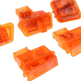 Maxbell Motorcycle Handlebar Steering Headlight Dimming Start Horn Switch Kit Orange