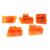Maxbell Motorcycle Handlebar Steering Headlight Dimming Start Horn Switch Kit Orange