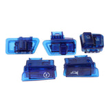 Maxbell Motorcycle Handlebar Steering Headlight Dimming Start Horn Switch Kit Blue