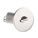 Maxbell Boat Deck Fill/Filler Keyless Cap 1-1/2" (38mm) 316 Stainless Steel Gas