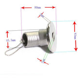 Maxbell Boat Deck Fill/Filler Keyless Cap 1-1/2" (38mm) 316 Stainless Steel Gas
