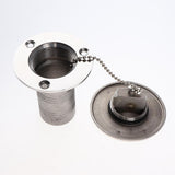 Maxbell Boat Deck Fill/Filler Keyless Cap 1-1/2 (38mm) 316 Stainless Steel Water