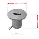 Maxbell Boat Deck Fill/Filler Keyless Cap 1-1/2 (38mm) 316 Stainless Steel Water