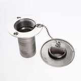 Maxbell Boat Deck Fill/Filler Keyless Cap 1-1/2 (38mm) 316 Stainless Steel Gas