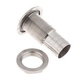 Maxbell Boat Thru Hull Fitting / Drain Hose Barb Marine 316 Stainless Steel 25mm