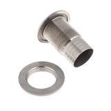 Maxbell Boat Thru Hull Fitting / Drain Hose Barb Marine 316 Stainless Steel 38mm
