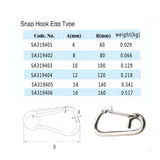 Maxbell Marine Stainless Steel Spring Snap Hook 4 Sizes from 6mm to 12mm 12 x 120mm