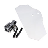 Maxbell Adjustable Clip On Windshield Extension Spoiler For Motorcycle Clear
